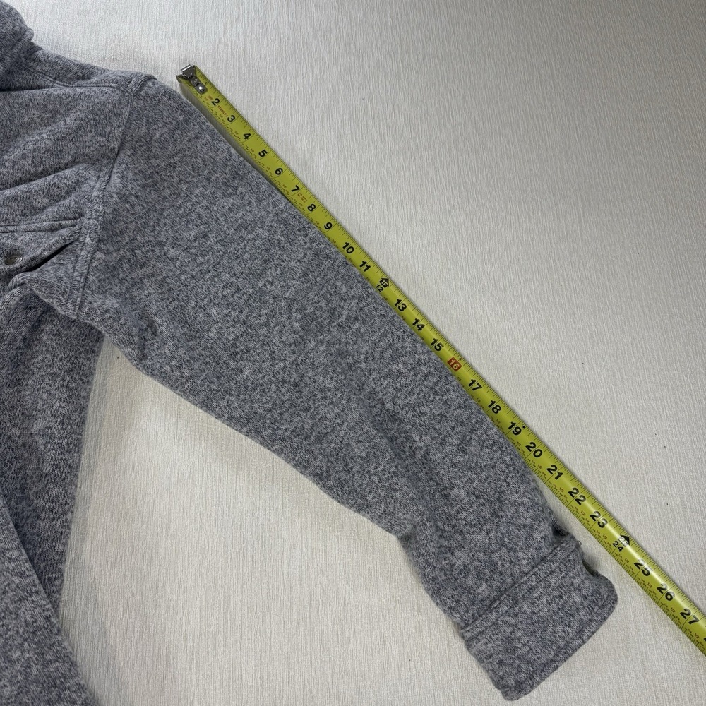Taylor Stitch Big Sur Shirt Jacket Mens 42 Heather Gray Polartec Fleece Snap USA - Picture 8 of 13